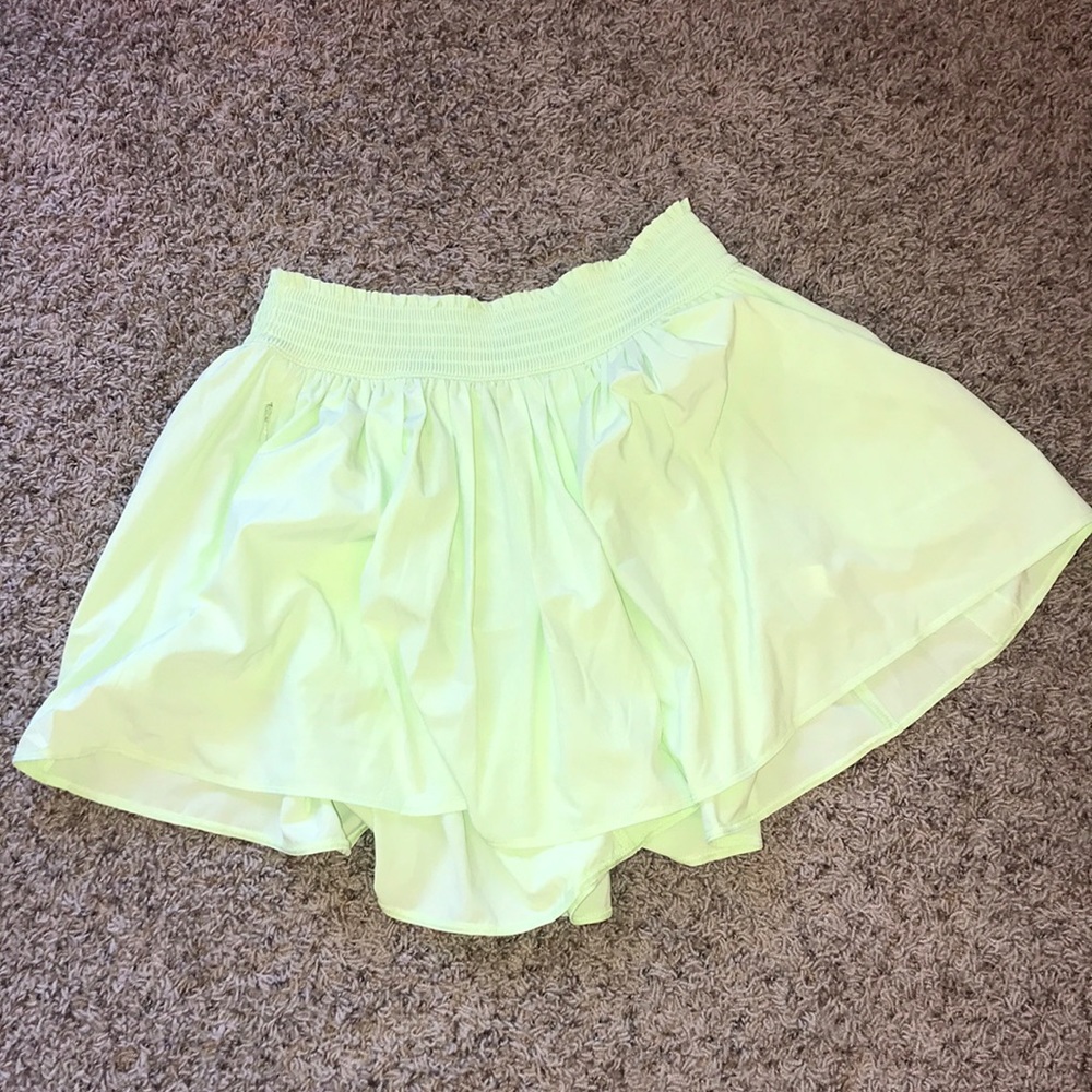 Athletic shorts that look like a skirt.